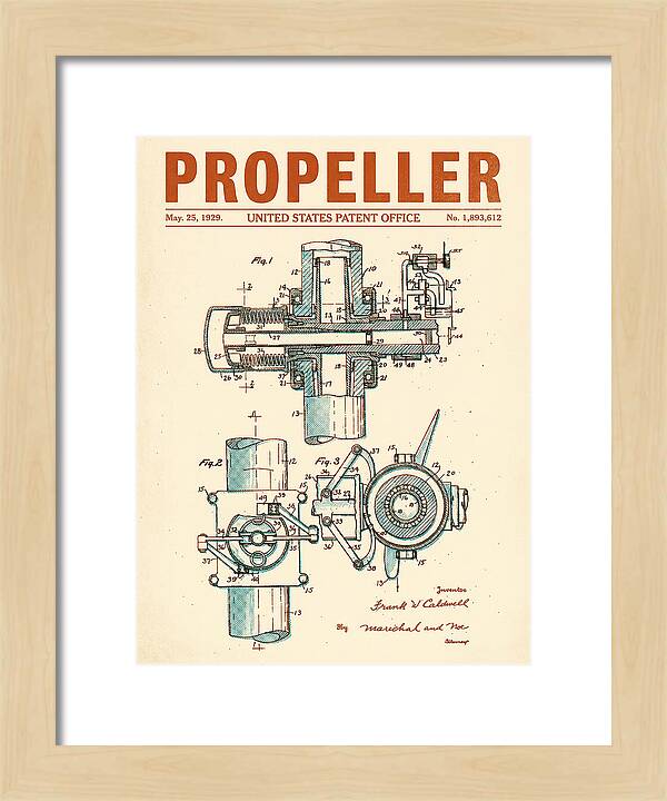 Aircraft Propeller Hub Mechanism Retro Patent Us1893612