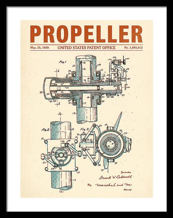 Aircraft Propeller Hub Mechanism Retro Patent Us1893612