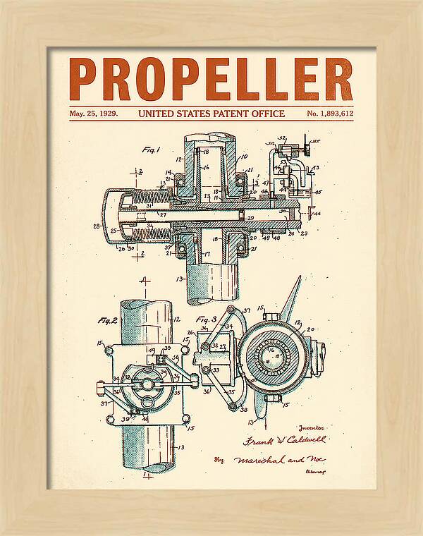 Aircraft Propeller Hub Mechanism Retro Patent Us1893612