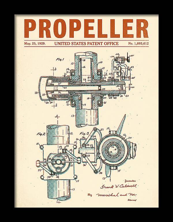 Aircraft Propeller Hub Mechanism Retro Patent Us1893612
