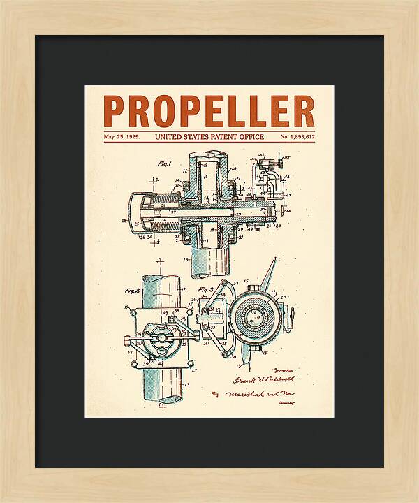 Aircraft Propeller Hub Mechanism Retro Patent Us1893612