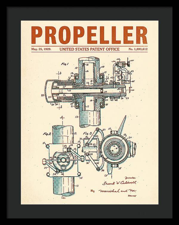 Aircraft Propeller Hub Mechanism Retro Patent Us1893612