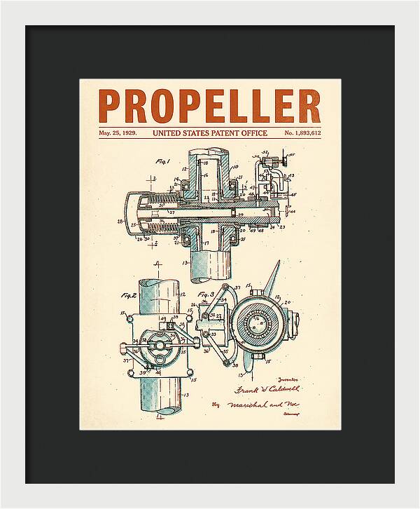Aircraft Propeller Hub Mechanism Retro Patent Us1893612