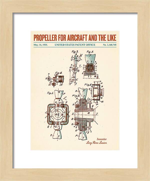 Aircraft Propeller Retro Patent Us2160745
