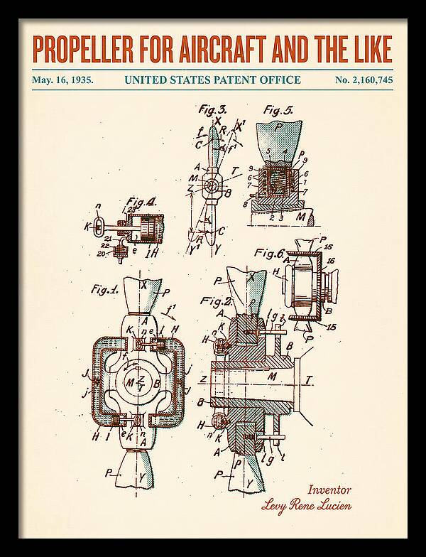 Aircraft Propeller Retro Patent Us2160745