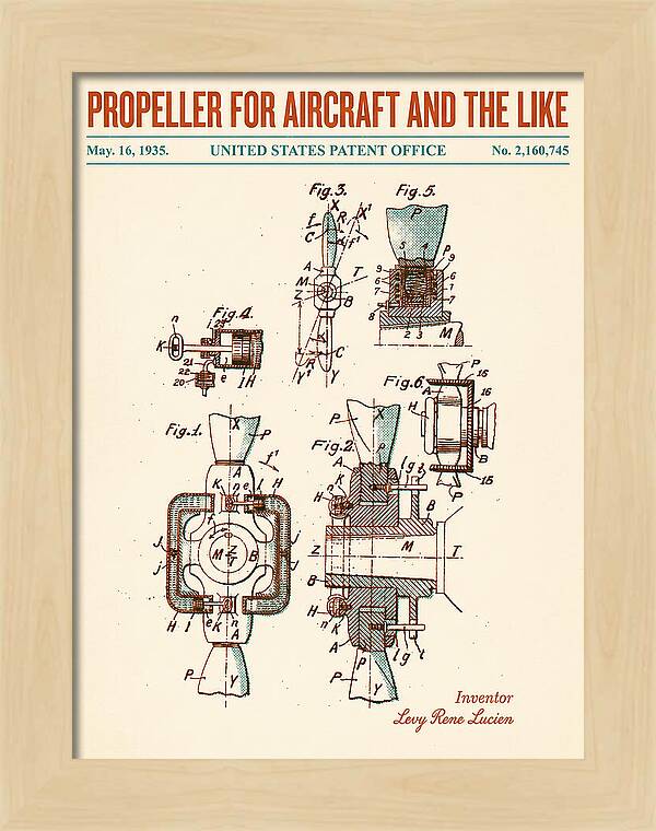 Aircraft Propeller Retro Patent Us2160745