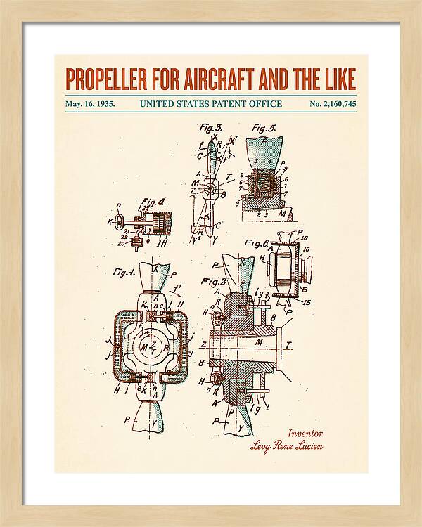 Aircraft Propeller Retro Patent Us2160745