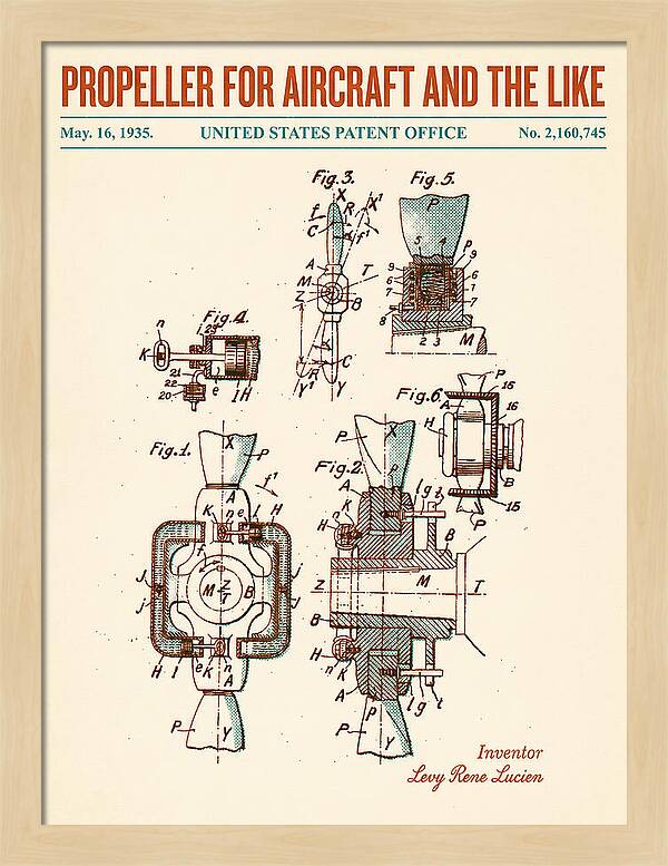 Aircraft Propeller Retro Patent Us2160745