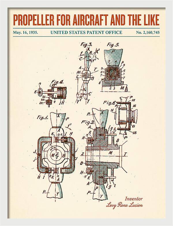 Aircraft Propeller Retro Patent Us2160745