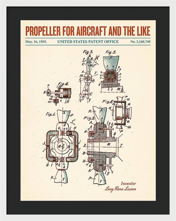 Aircraft Propeller Retro Patent Us2160745