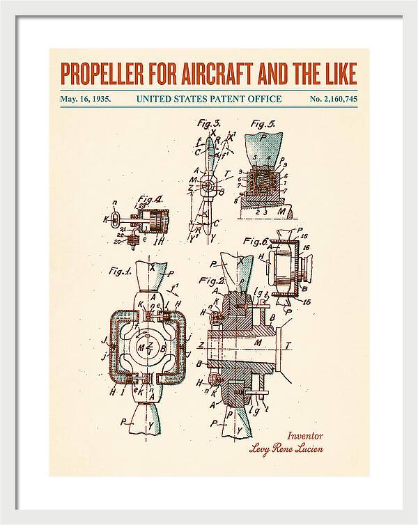Aircraft Propeller Retro Patent Us2160745