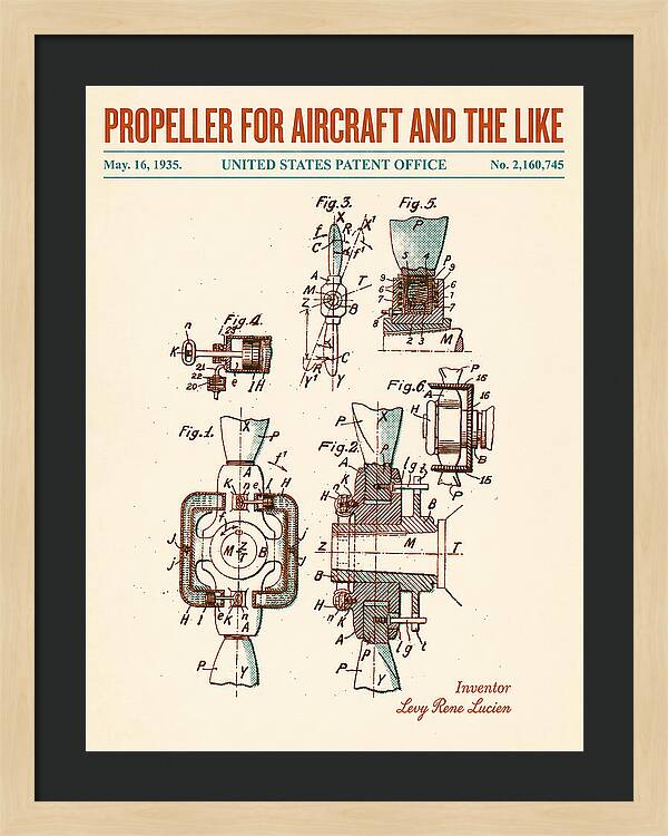 Aircraft Propeller Retro Patent Us2160745