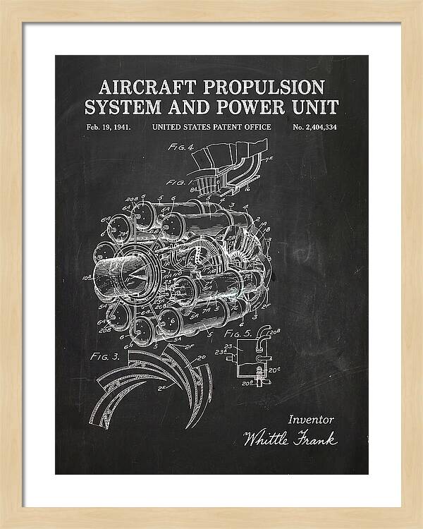 Aircraft Propulsion System And Power Unit Chalkboard Patent Us2404334