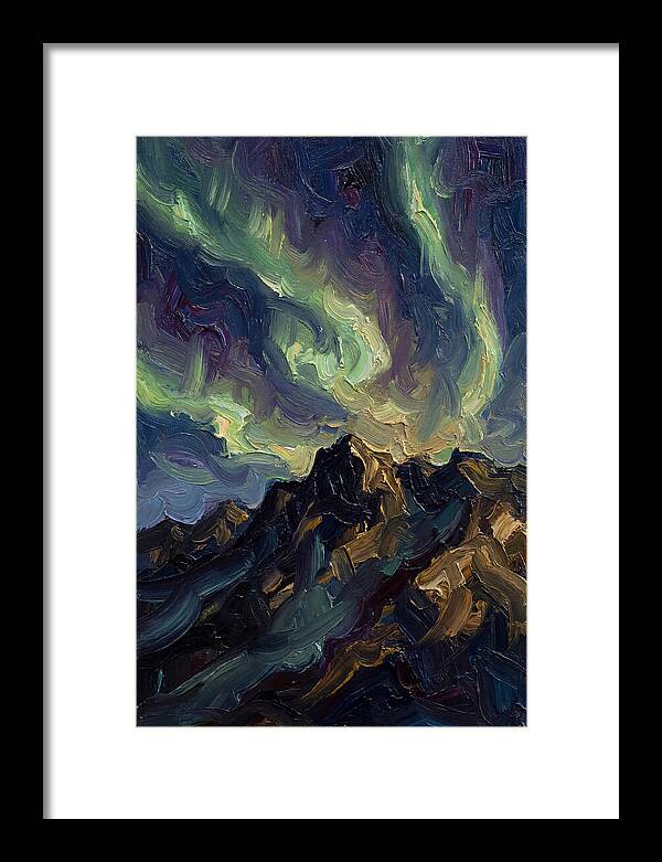 Airglow Bands Over Mountains