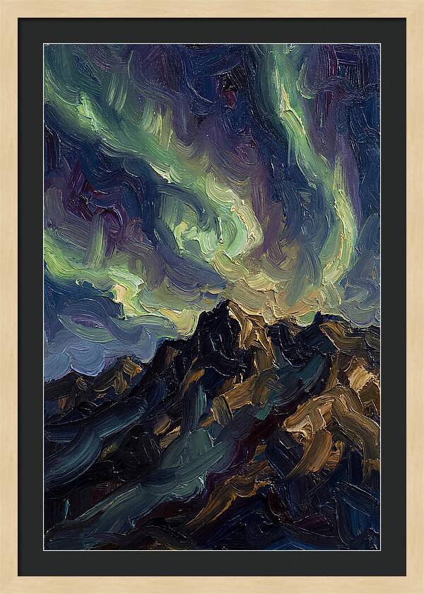 Airglow Bands Over Mountains