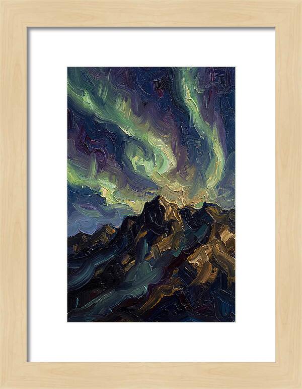 Airglow Bands Over Mountains