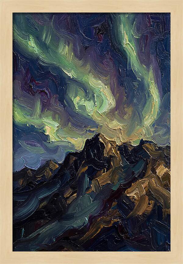 Airglow Bands Over Mountains