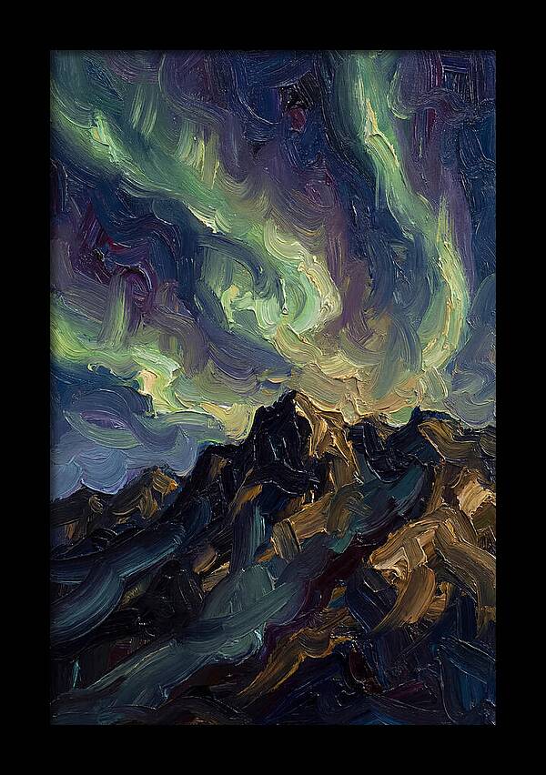 Airglow Bands Over Mountains