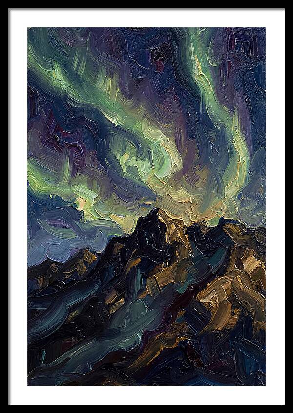 Airglow Bands Over Mountains