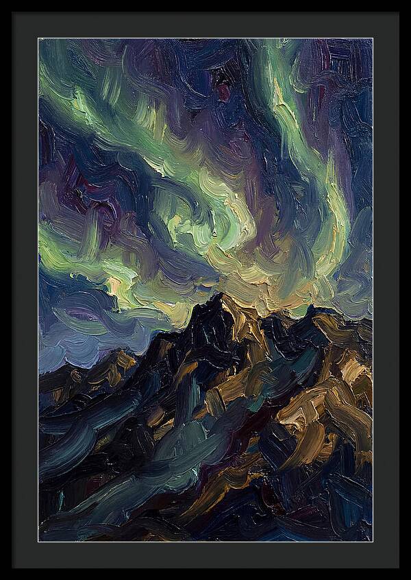 Airglow Bands Over Mountains