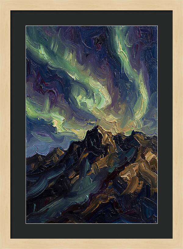 Airglow Bands Over Mountains