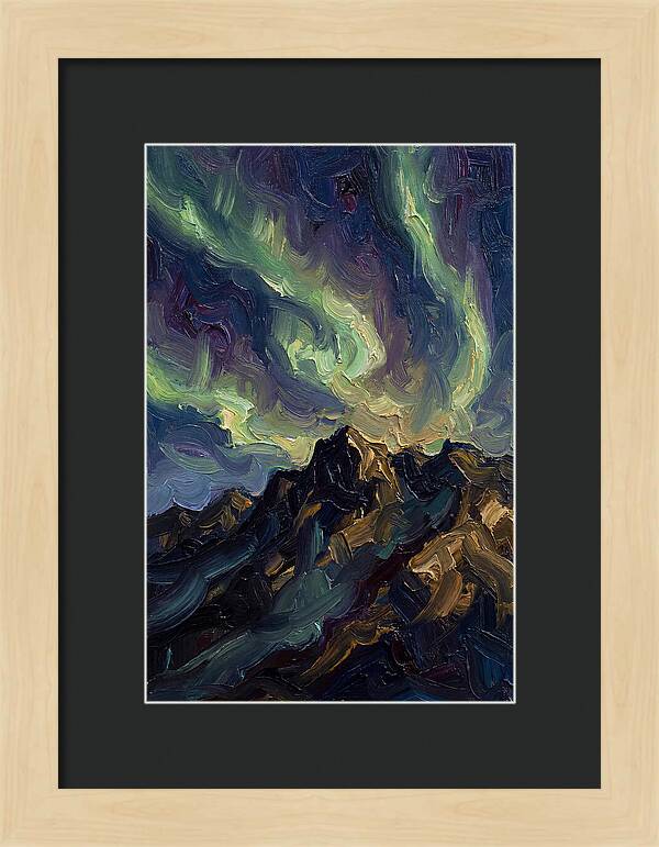 Airglow Bands Over Mountains