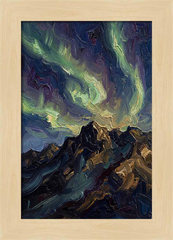 Airglow Bands Over Mountains