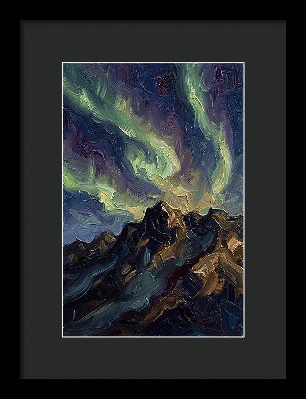 Airglow Bands Over Mountains