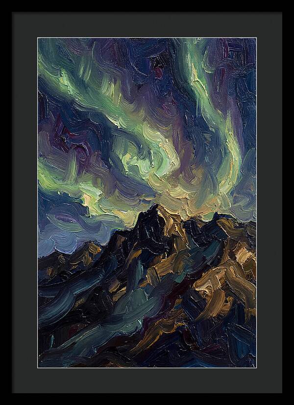 Airglow Bands Over Mountains