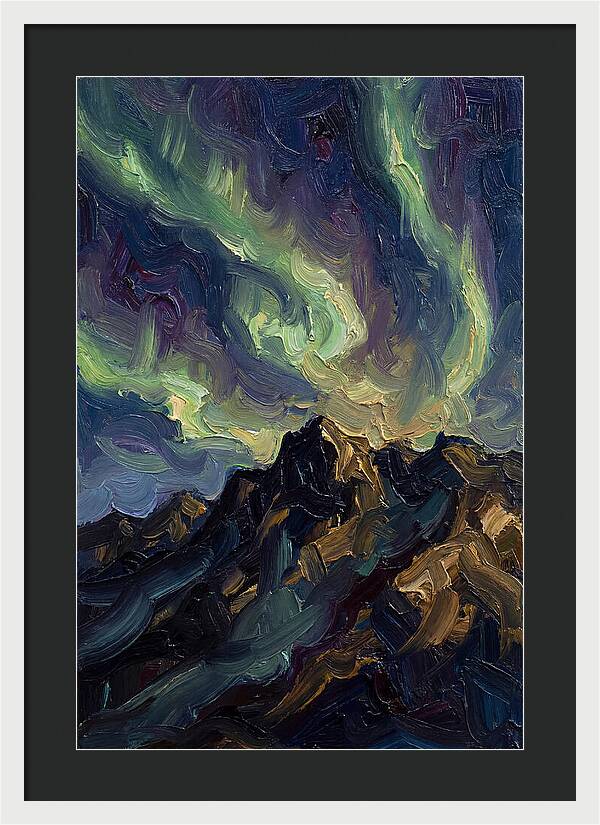 Airglow Bands Over Mountains