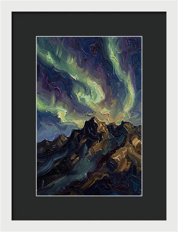 Airglow Bands Over Mountains