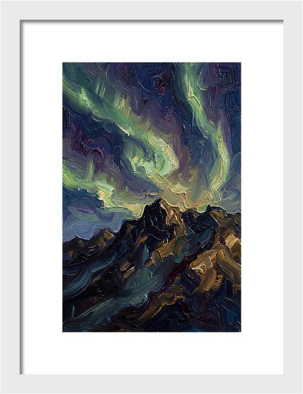 Airglow Bands Over Mountains