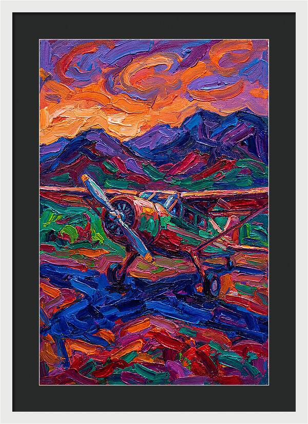 Airplane Against Vibrant Skies