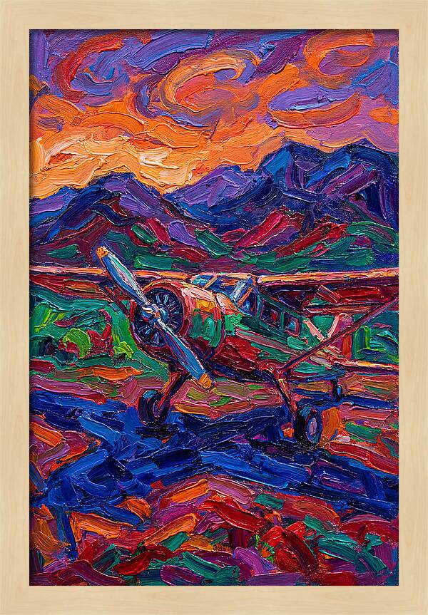 Airplane Against Vibrant Skies