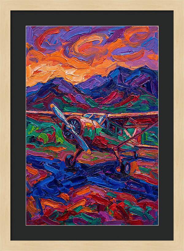 Airplane Against Vibrant Skies