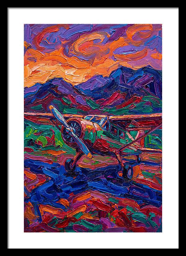 Airplane Against Vibrant Skies