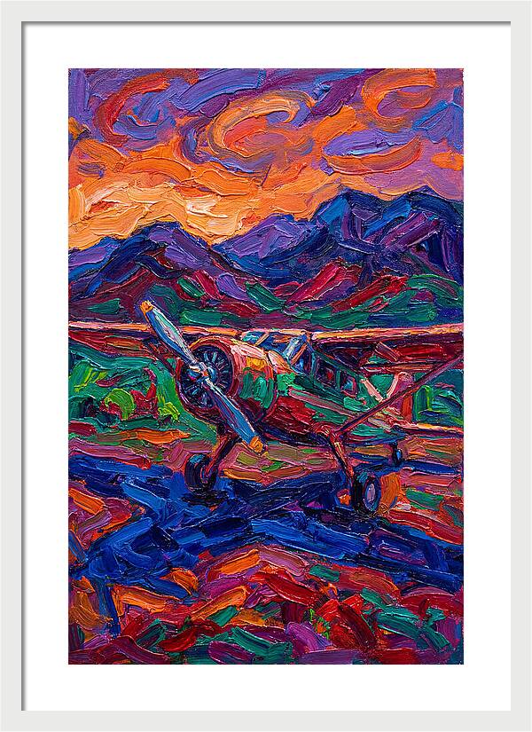 Airplane Against Vibrant Skies