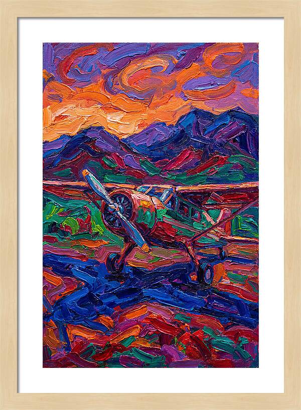 Airplane Against Vibrant Skies