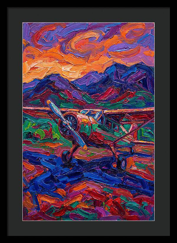 Airplane Against Vibrant Skies