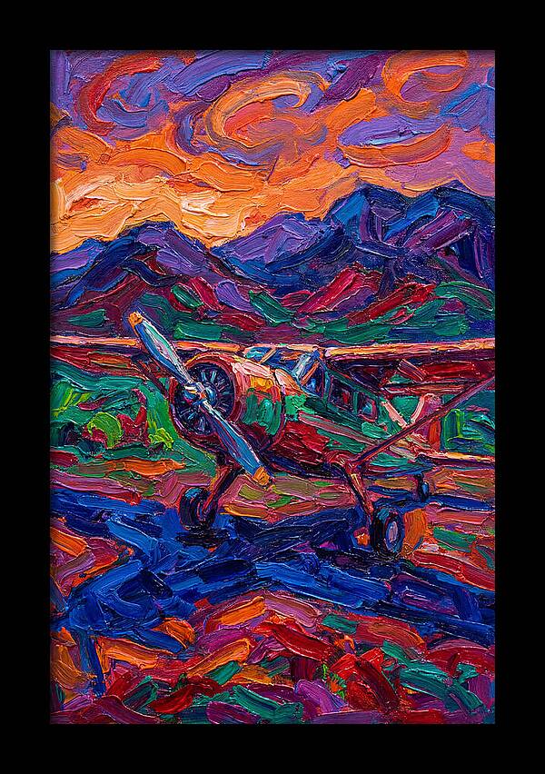 Airplane Against Vibrant Skies