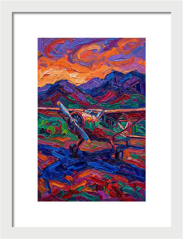 Airplane Against Vibrant Skies