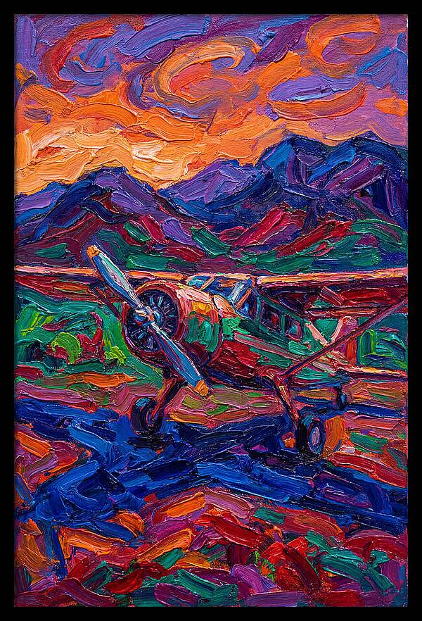 Airplane Against Vibrant Skies