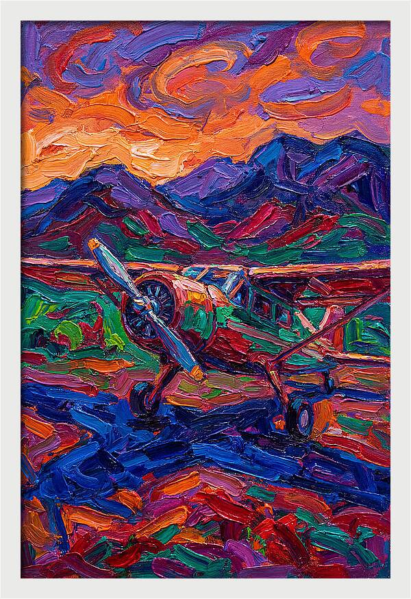 Airplane Against Vibrant Skies