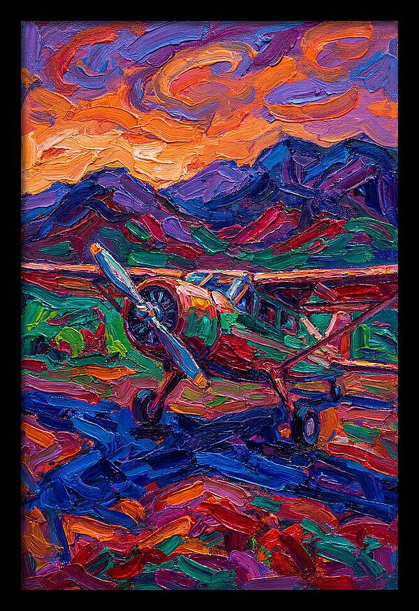 Airplane Against Vibrant Skies