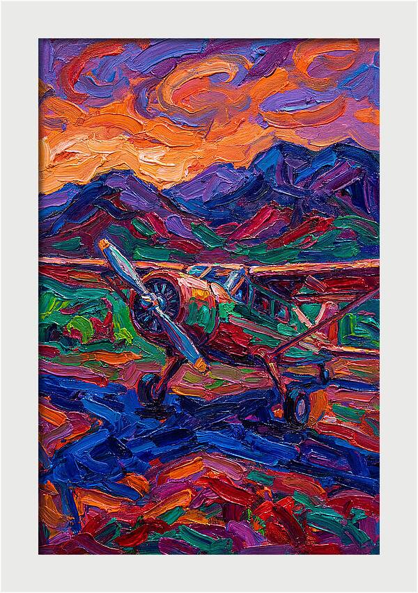 Airplane Against Vibrant Skies