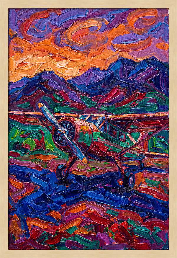 Airplane Against Vibrant Skies