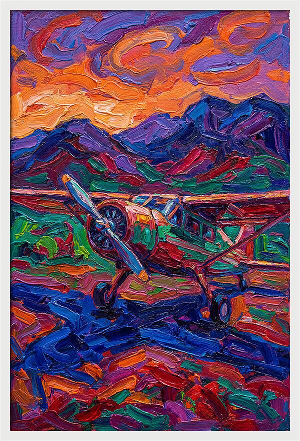 Airplane Against Vibrant Skies
