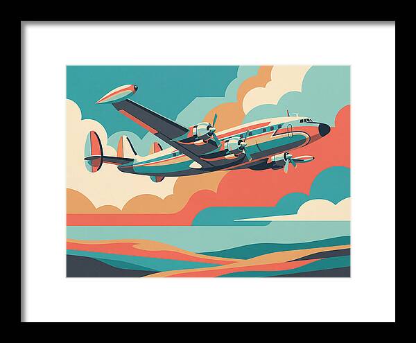 Airplane In Vibrant Skies