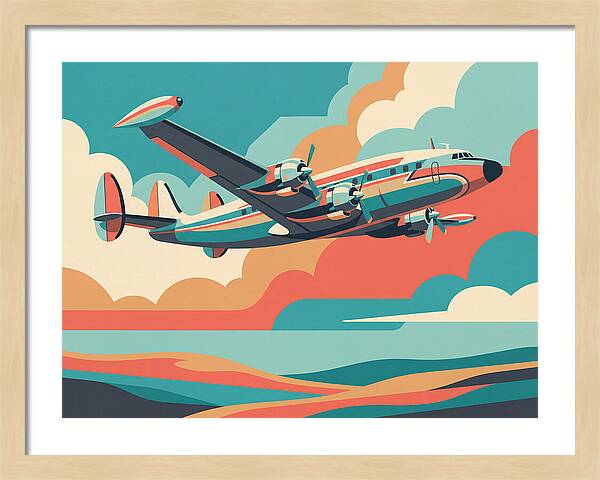 Airplane In Vibrant Skies