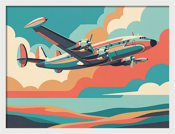 Airplane In Vibrant Skies